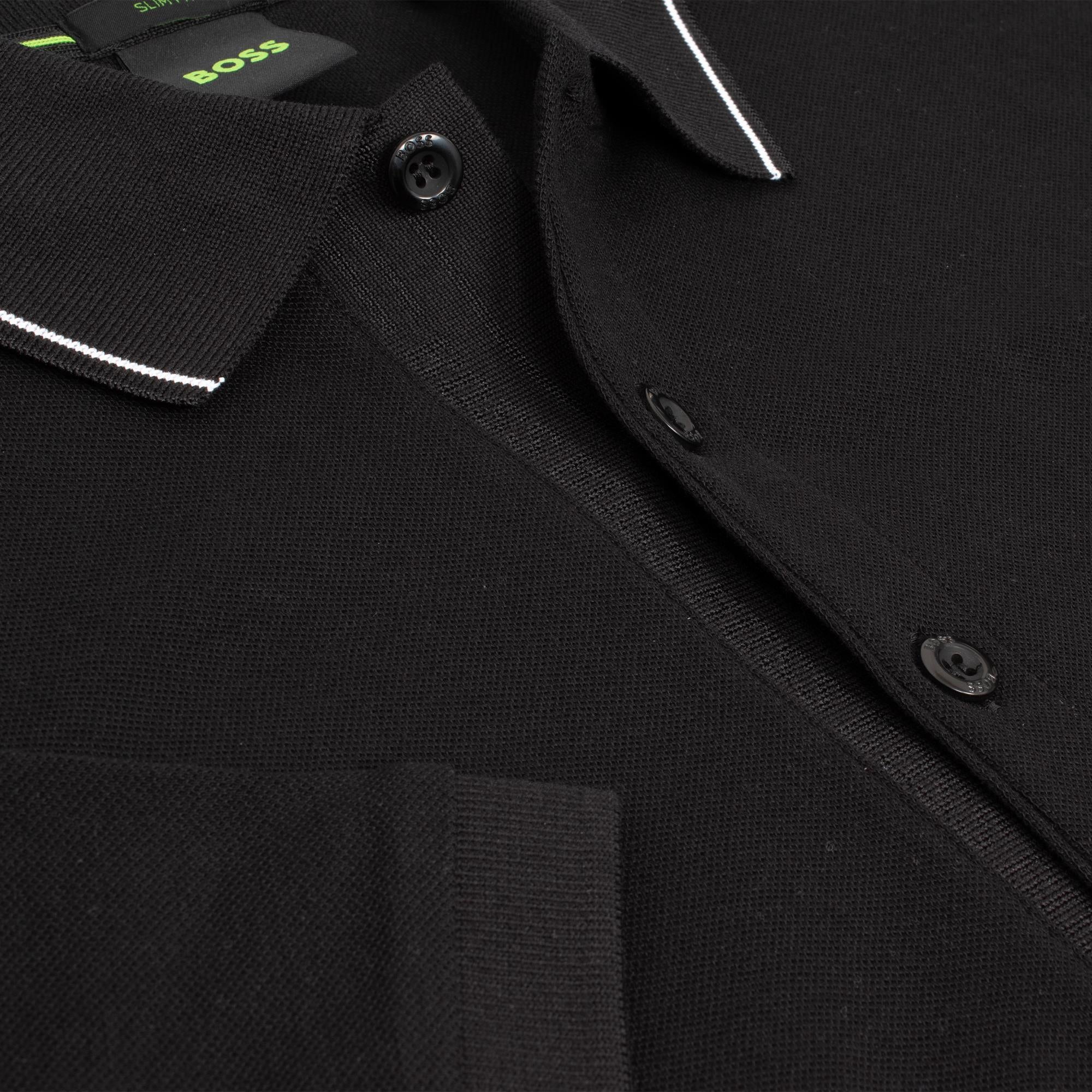 Boss Paule 4 Mens Polo Shirt Black